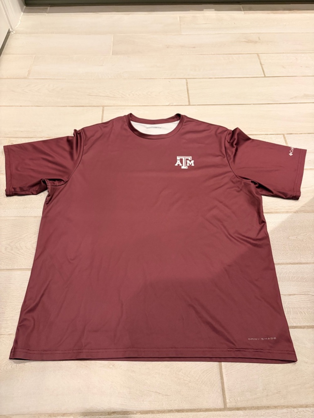 Columbia Maroon Short-Sleeve Performance Tee with A&M Logo